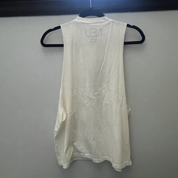 NEU OVERSIZED VINTAGE GRAPHIC PRINT TANK TOP, SIZE SMALL, WHITE/GREEN - Picture 5 of 7